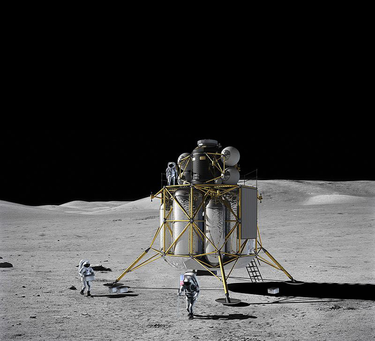 Ein Ziel des constellation-Progams der NASA ist die Rückkehr zum Mond mit der neuen altair-Landefähre.