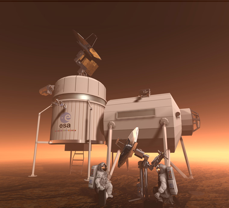 Später sollen auch Stationen auf dem Mars entstehen, um weitere Erkenntnisse zu sammeln.
